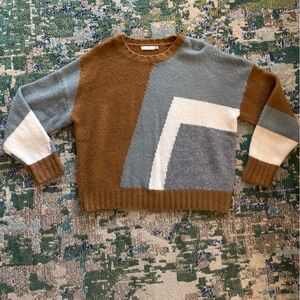 Multi Color Aztec Printed Sweater